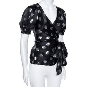 Diane Von Furstenburg silk wrap top